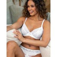 Pour Moi Taylor Lace Side Support Bra (B-J) White
