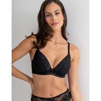 Pour Moi Taylor Lace Side Support Bra (B-J) Black