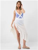 Contrast Shaping V-Neck Swimsuit