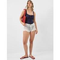 ACCESSORIZE Textured Square Neck Tie Detail Swimsuit Navy