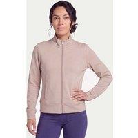 Skechers Zip Up Double Knit Jacket Taupe