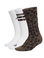 Adidas 3 Pack Cotton Rich Leopard Print Socks Multi