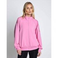Adidas Soft Lux Zip Up Sweatshirt with Modal Pink