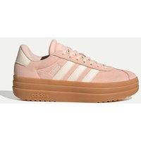 Adidas VL Court Bold Leather Platform Trainers Light Pink