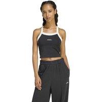 Adidas Cotton Rich Embroidered Graphic Tank Top Black