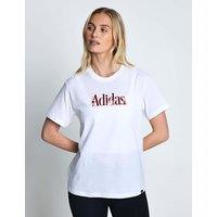 Adidas Pure Cotton Graphic Crew Neck T-Shirt White