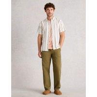 White Stuff Pure Cotton Utility Trousers Green
