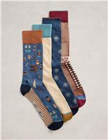 4 Pack Cotton Rich Assorted Socks