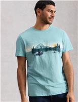 Pure Cotton Fishing Graphic T-Shirt