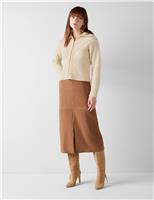 Merino Wool Rich Textured Collared Cardigan