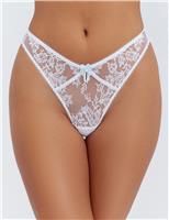 Addison Floral Mesh & Lace Thong
