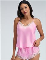 Amelia Matte Satin Cami Pyjama Set