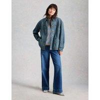 White Stuff Denim Relaxed Jacket Blue Denim