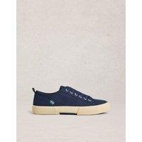 White Stuff Canvas Lace Up Trainers Navy
