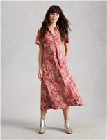 Jersey Printed Midi Shirt Dress
