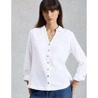White Stuff Pure Cotton Double Cloth Shirt White