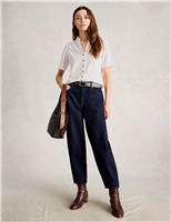 White Stuff Cotton Rich Broderie Button Through Shirt White