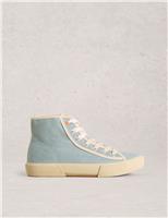 White Stuff Lace Up High Top Trainers Black