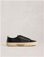 Leather Lace Up Trainers