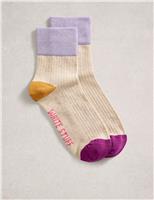 Cotton Rich Sparkle Ankle High Socks