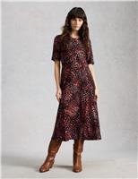 Jersey Printed Midi T-Shirt Dress