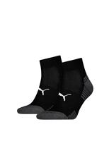 Puma 2 Pack Cushioned Quarter Sports Socks White Mix