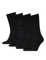 Tommy Hilfiger 4 Pack Assorted Cotton Rich Socks Gift Tin Navy