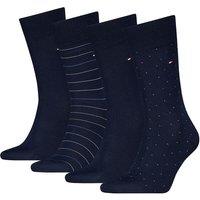Tommy Hilfiger 4 Pack Assorted Cotton Rich Socks Gift Tin Navy