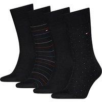 Tommy Hilfiger 4 Pack Assorted Cotton Rich Socks Gift Tin Black