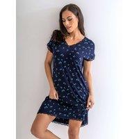 Pour Moi Sofa Loves Lace T-Shirt Hidden Support Chemise Blue Mix
