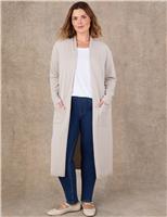 Live Unlimited London Cotton Rich Knitted Longline Cardigan Black