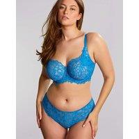 Panache Allure Lace Brazilian Knickers Blue Mix
