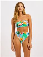 Viva Vacation Printed Bandeau Bikini Top