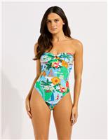 Viva Vacation Ring Detail Padded Non-Wired Bandeau Swimsuit