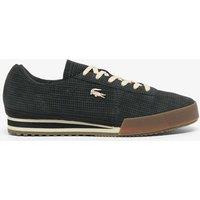 Lacoste Aura Leather Lace-Up Trainers Dark Grey