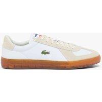 Lacoste Baseshot Pro Leather Lace-Up Trainers White Mix