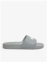 Lacoste Logo Sliders Grey Mix
