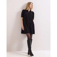 Phase Eight Textured Mini Shirt Dress Black