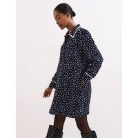 Phase Eight Spot Print Collared Mini Shirt Dress Navy Mix