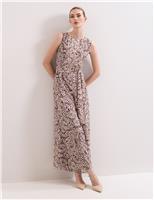 Phase Eight Floral Wide Leg Jumpsuit Brown Mix