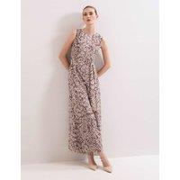 Phase Eight Floral Wide Leg Jumpsuit Brown Mix