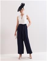 Phase Eight Wide Leg Jumpsuit Navy Mix