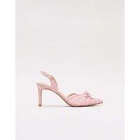 Phase Eight Grosgrain Stiletto Heel Slingback Sandals Light Pink