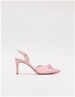 Grosgrain Stiletto Heel Slingback Sandals