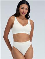 Rib Seamless Ruche Non Wired Bralette