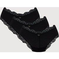 Boux Avenue 3 Pack Tatiana Brazilian Knickers Black