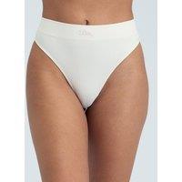 Boux Avenue Rib Seamless High Waisted Thong Cream