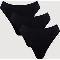 Boux Avenue 3 Pack Seamfree Brazilian Knickers Black