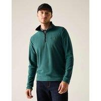 Regatta Thompson Funnel Neck Half Zip Fleece Green
