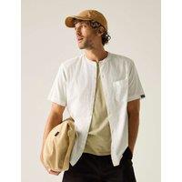 Regatta Lovrey Cotton Linen Blend Short Sleeve Shirt Cream Mix